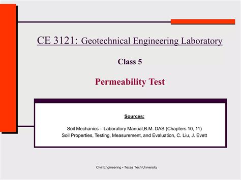 soil permeability test ppt|typical permeability of soils.